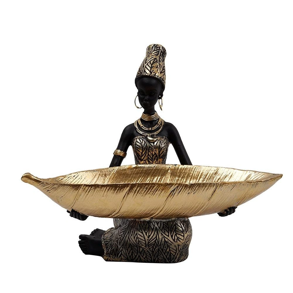 Afrikanische Fruchtschale Resin Thai Folklore Wohnaccessoire Tischdeko RRW040 Exotische Eleganz für Ihr Zuhause